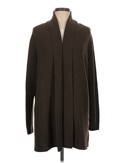 Pre-owned Lands' End Cardigan Sweater In Brown