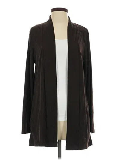 Pre-owned Lands' End Cardigan Sweater In Brown