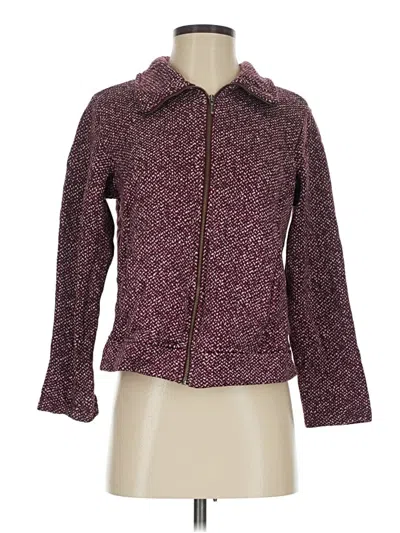 Pre-owned Lands' End Cardigan Sweater In Burgundy