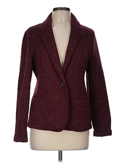 Pre-owned Lands' End Cardigan Sweater In Burgundy