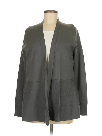 Pre-owned Lands' End Cardigan Sweater In Gray