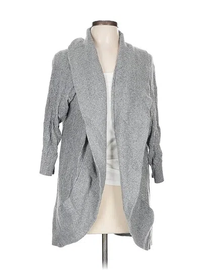 Pre-owned Lands' End Cardigan Sweater In Gray