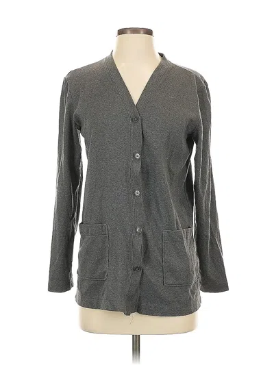 Pre-owned Lands' End Cardigan Sweater In Gray