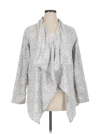 Pre-owned Lands' End Cardigan Sweater In Gray