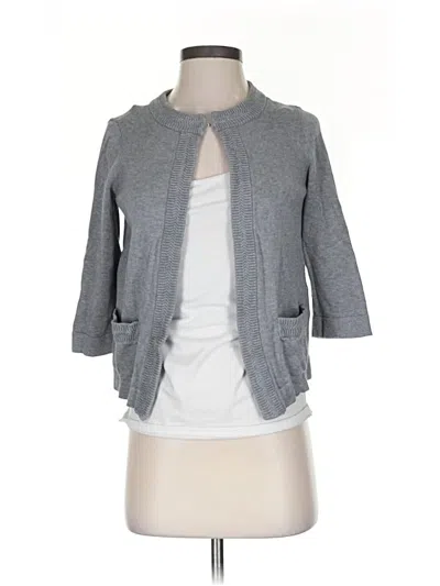 Pre-owned Lands' End Cardigan Sweater In Gray
