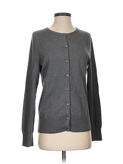 Pre-owned Lands' End Cardigan Sweater In Gray