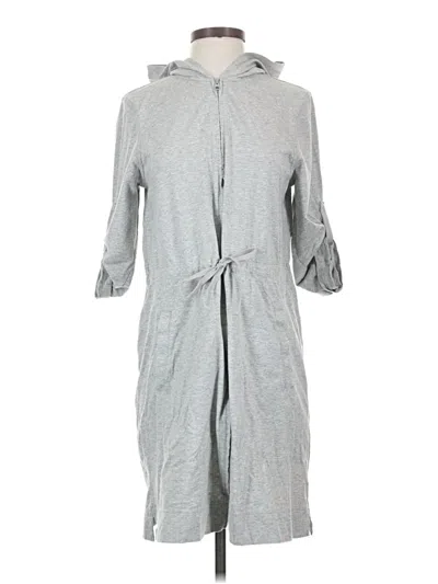 Pre-owned Lands' End Cardigan Sweater In Gray