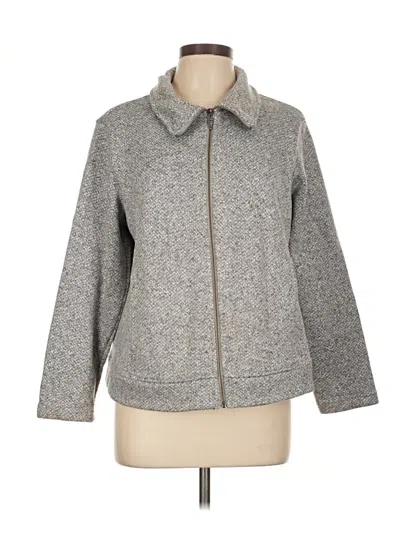 Pre-owned Lands' End Cardigan Sweater In Gray
