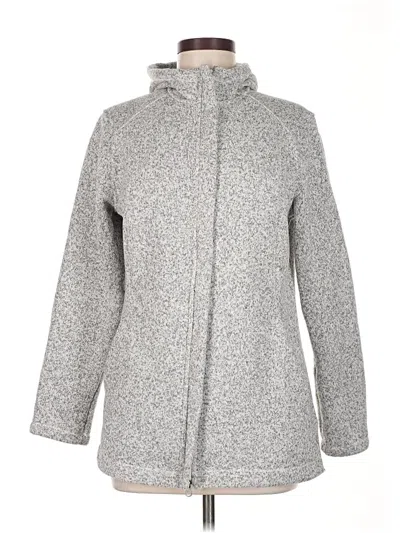 Pre-owned Lands' End Cardigan Sweater In Gray