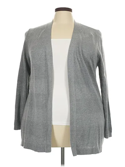 Pre-owned Lands' End Cardigan Sweater In Gray