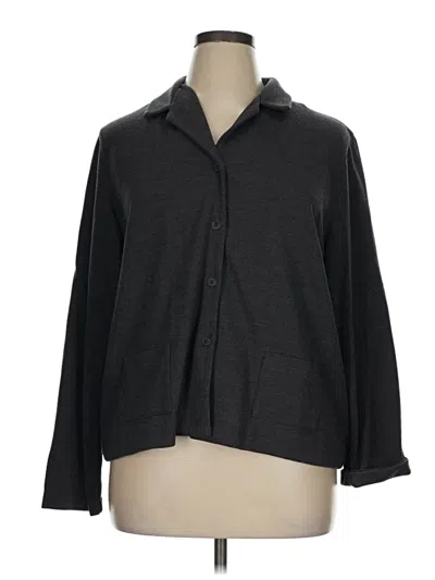 Pre-owned Lands' End Cardigan Sweater In Gray