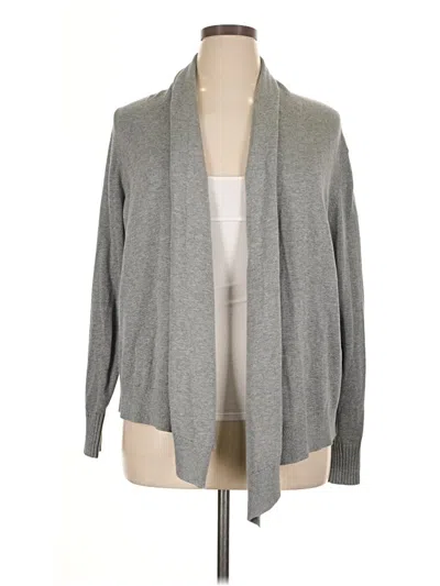 Pre-owned Lands' End Cardigan Sweater In Gray