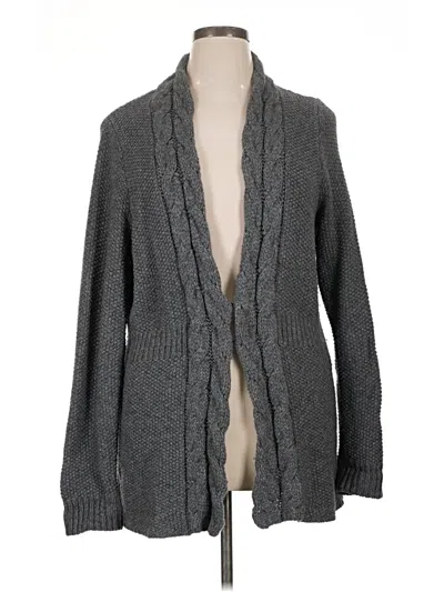 Pre-owned Lands' End Cardigan Sweater In Gray