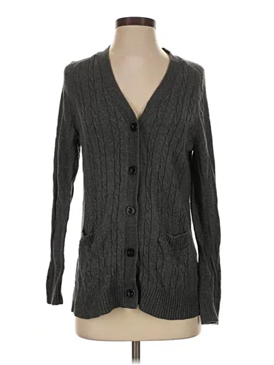 Pre-owned Lands' End Cardigan Sweater In Gray