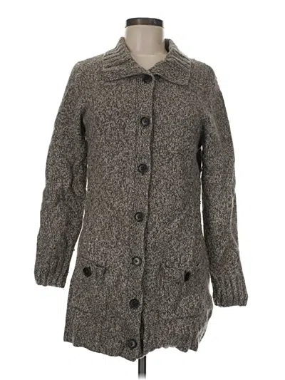 Pre-owned Lands' End Cardigan Sweater In Gray