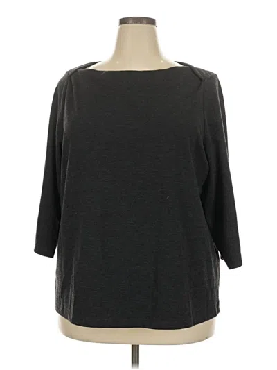 Pre-owned Lands' End Cardigan Sweater In Gray