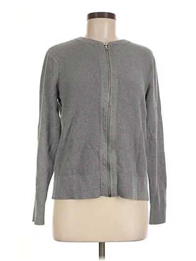 Pre-owned Lands' End Cardigan Sweater In Gray