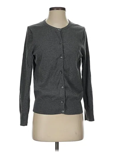 Pre-owned Lands' End Cardigan Sweater In Gray