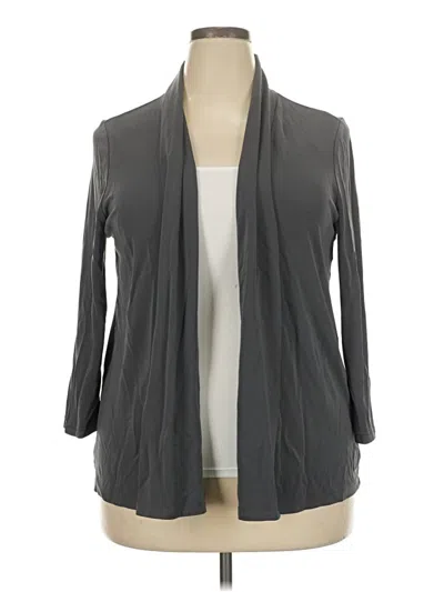 Pre-owned Lands' End Cardigan Sweater In Gray