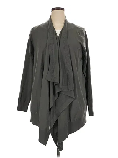 Pre-owned Lands' End Cardigan Sweater In Gray