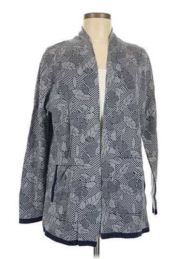 Pre-owned Lands' End Cardigan Sweater In Gray