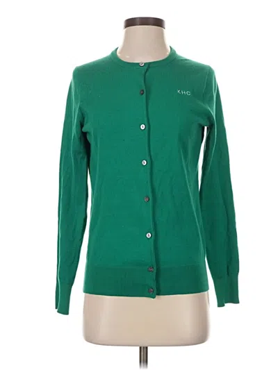 Pre-owned Lands' End Cardigan Sweater In Green
