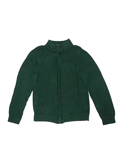 Pre-owned Lands' End Kids'  Cardigan Sweater In Green