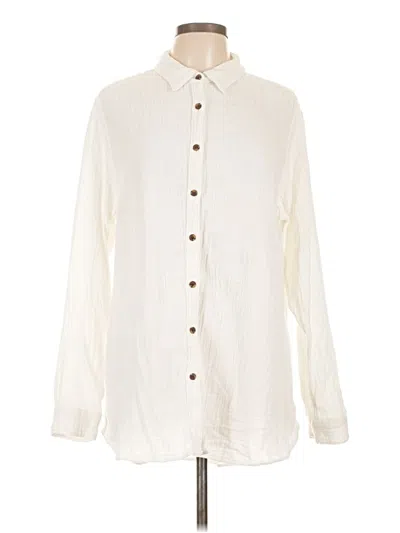 Pre-owned Lands' End Cardigan Sweater In Ivory
