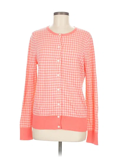 Pre-owned Lands' End Cardigan Sweater In Orange