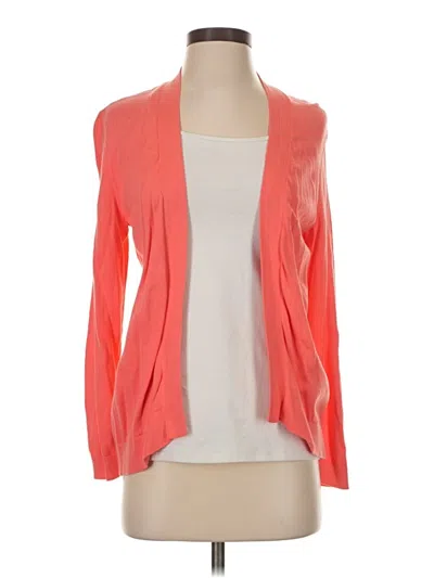 Pre-owned Lands' End Cardigan Sweater In Orange