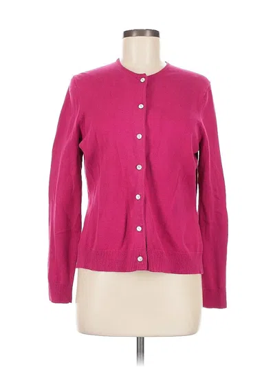 Pre-owned Lands' End Cardigan Sweater In Pink