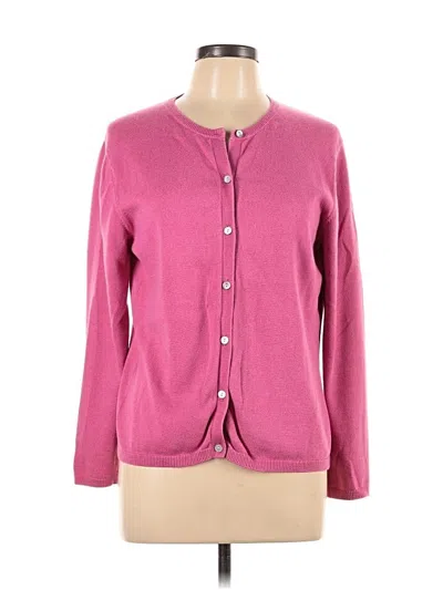 Pre-owned Lands' End Cardigan Sweater In Pink