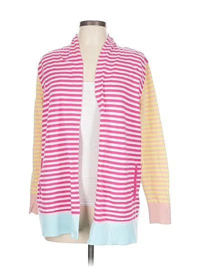 Pre-owned Lands' End Cardigan Sweater In Pink
