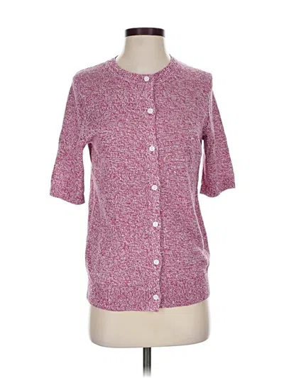 Pre-owned Lands' End Cardigan Sweater In Pink