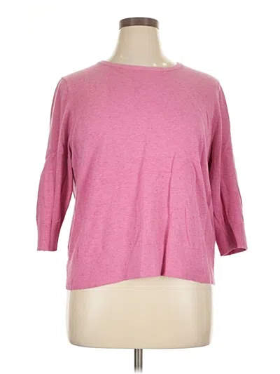 Pre-owned Lands' End Cardigan Sweater In Pink
