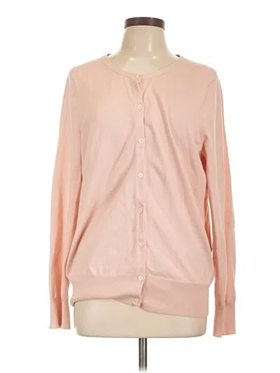 Pre-owned Lands' End Cardigan Sweater In Pink
