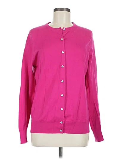 Pre-owned Lands' End Cardigan Sweater In Pink