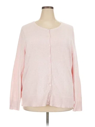 Pre-owned Lands' End Cardigan Sweater In Pink
