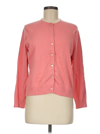 Pre-owned Lands' End Cardigan Sweater In Pink