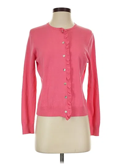 Pre-owned Lands' End Cardigan Sweater In Pink