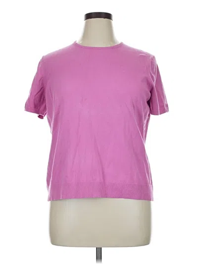 Pre-owned Lands' End Cardigan Sweater In Pink