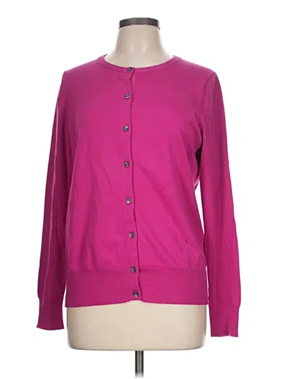 Pre-owned Lands' End Cardigan Sweater In Pink