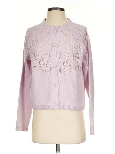 Pre-owned Lands' End Cardigan Sweater In Pink
