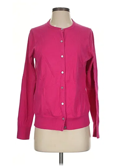 Pre-owned Lands' End Cardigan Sweater In Pink