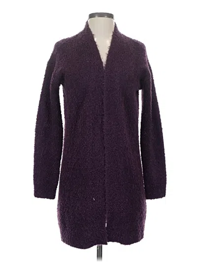 Pre-owned Lands' End Cardigan Sweater In Purple