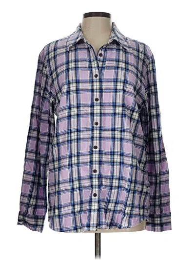 Pre-owned Lands' End Cardigan Sweater In Purple