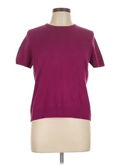 Pre-owned Lands' End Cardigan Sweater In Purple