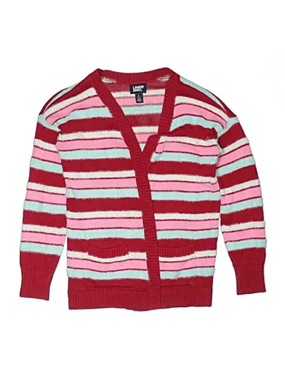 Pre-owned Lands' End Kids'  Cardigan Sweater In Red