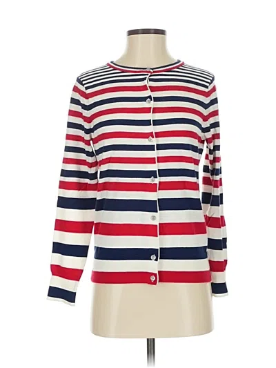 Pre-owned Lands' End Cardigan Sweater In Red