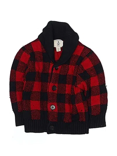Pre-owned Lands' End Kids'  Cardigan Sweater In Red